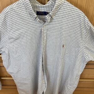 Polo by Ralph Lauren Blue and White Gingham Button-Down Shirt
